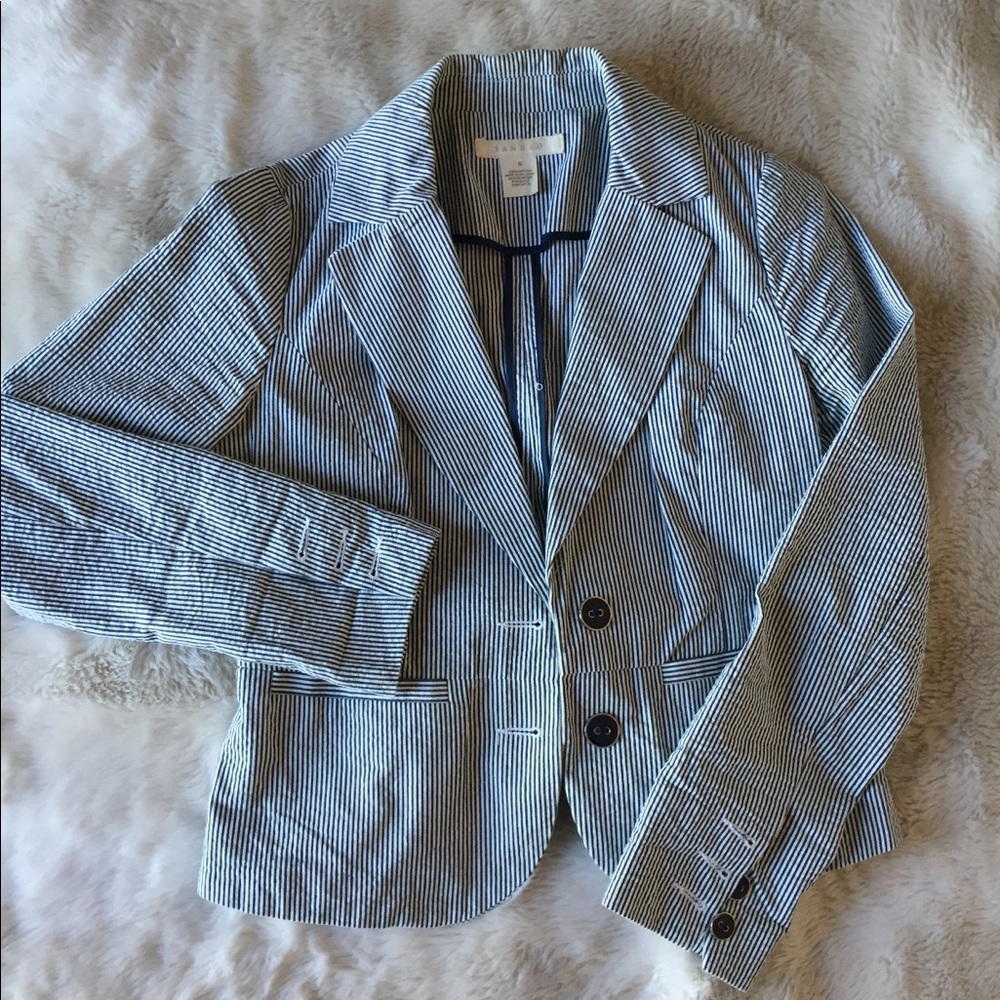 Sandro seersucker blazer